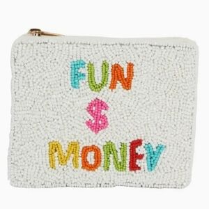 #93751 Trendy Chic Fabulous Fun $ MONEY Beaded Coin or Lipstick Purse Pouch